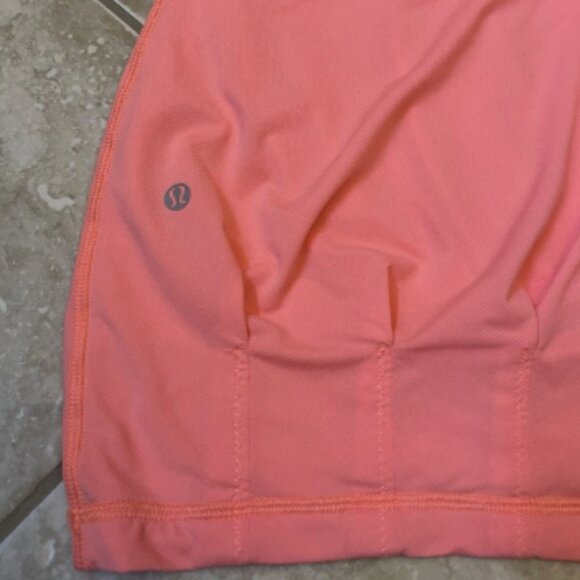 Lululemon Flow and Go Tank II Orange Pop Women's 4 Built In Bra Halter Open Back - Picture 7 of 11